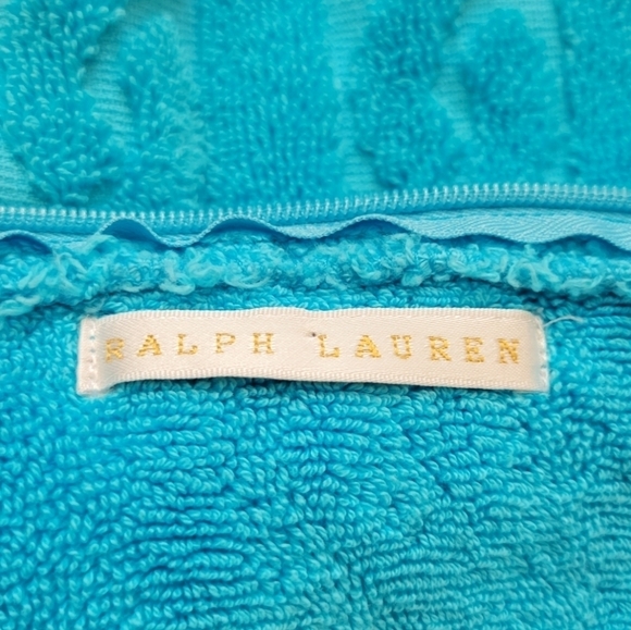 Ralph Lauren *set of 2* Textured Terry Cloth 100% Cotton Pillow Case Shams 25x25 - Picture 3 of 6